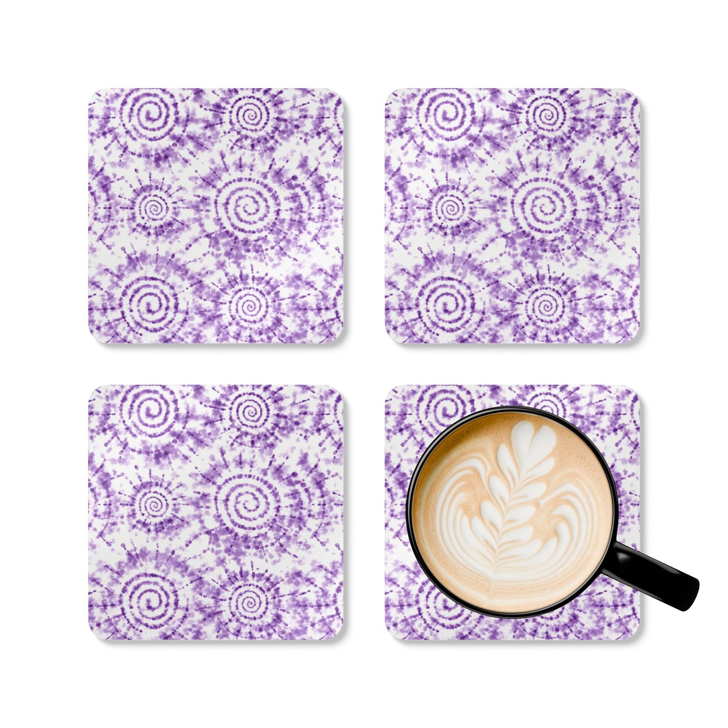 Coaster Set — Adire Purple