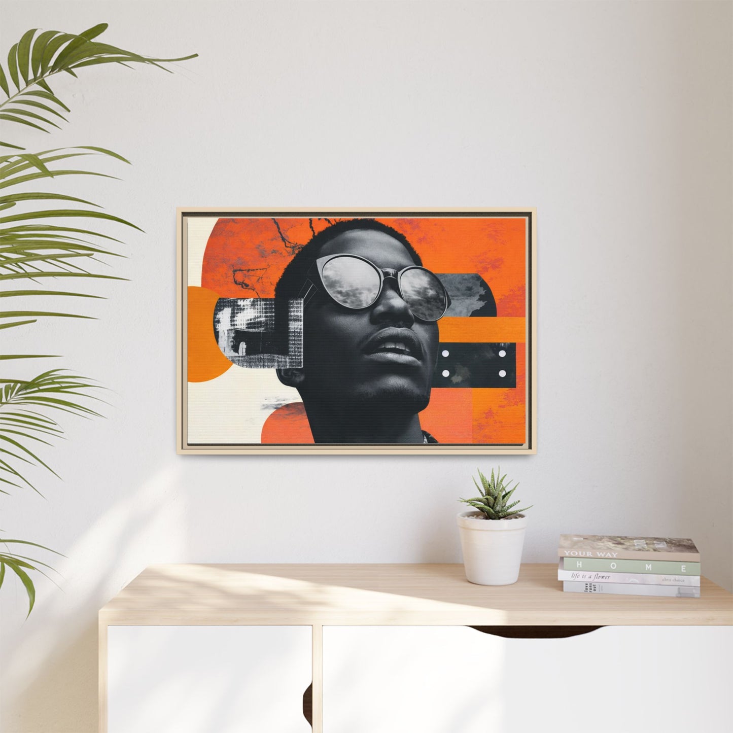 Framed Canvas Print — Jazzy Youth Portrait No. 7