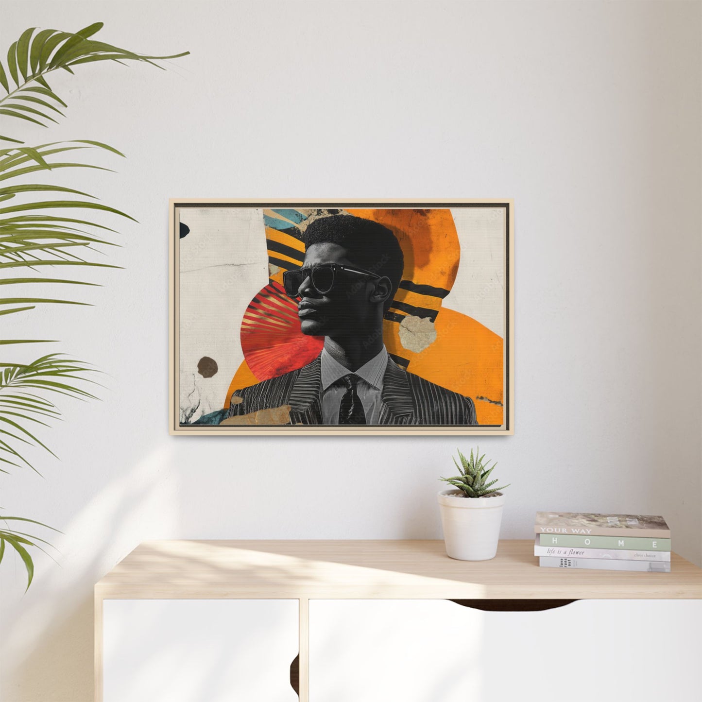Framed Canvas Print — Jazzy Youth Portrait No. 2