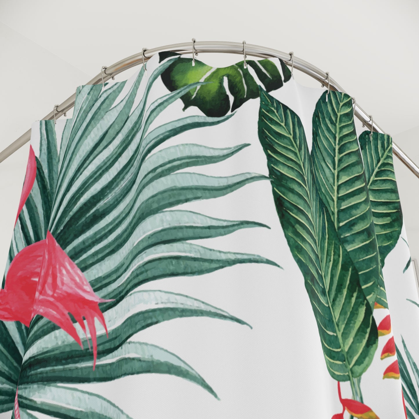 Shower Curtain — Flamingo & Zebra