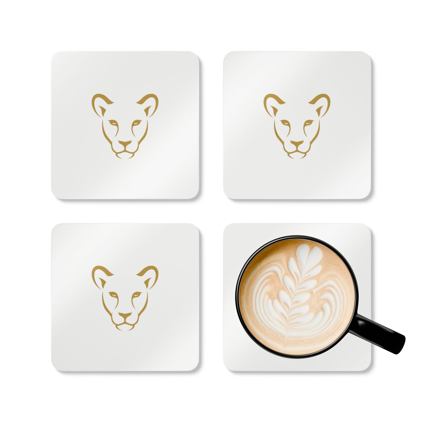 Cork Coaster Set — Lioness