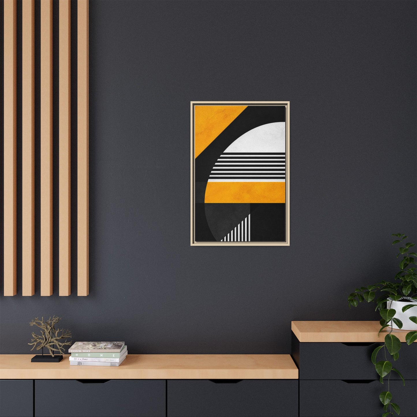Framed Canvas Print — Afro Modern Geometric No. 3