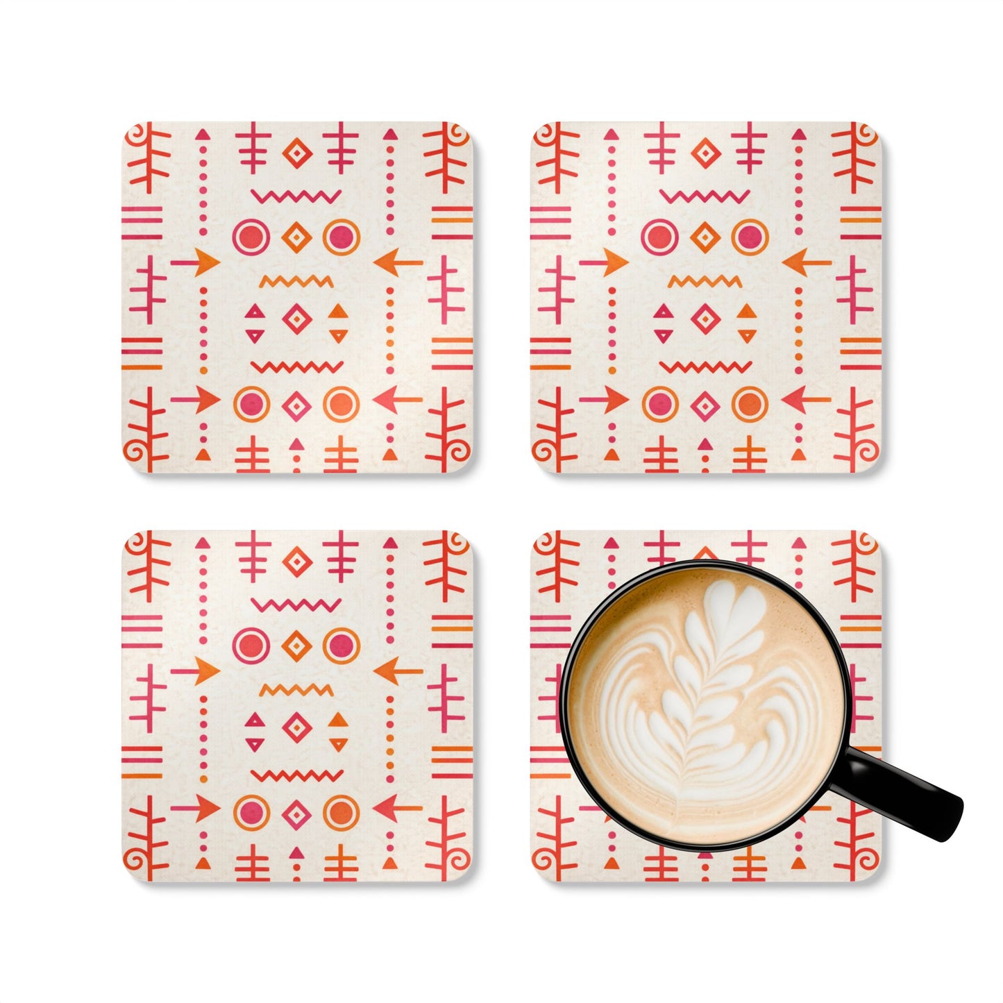 Coaster Set — Afro Vermeil
