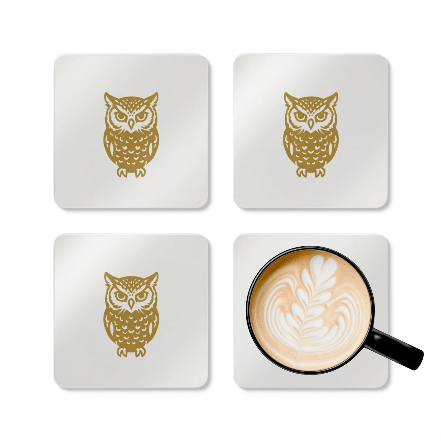 Coaster Set — Afrikan Scops Owl