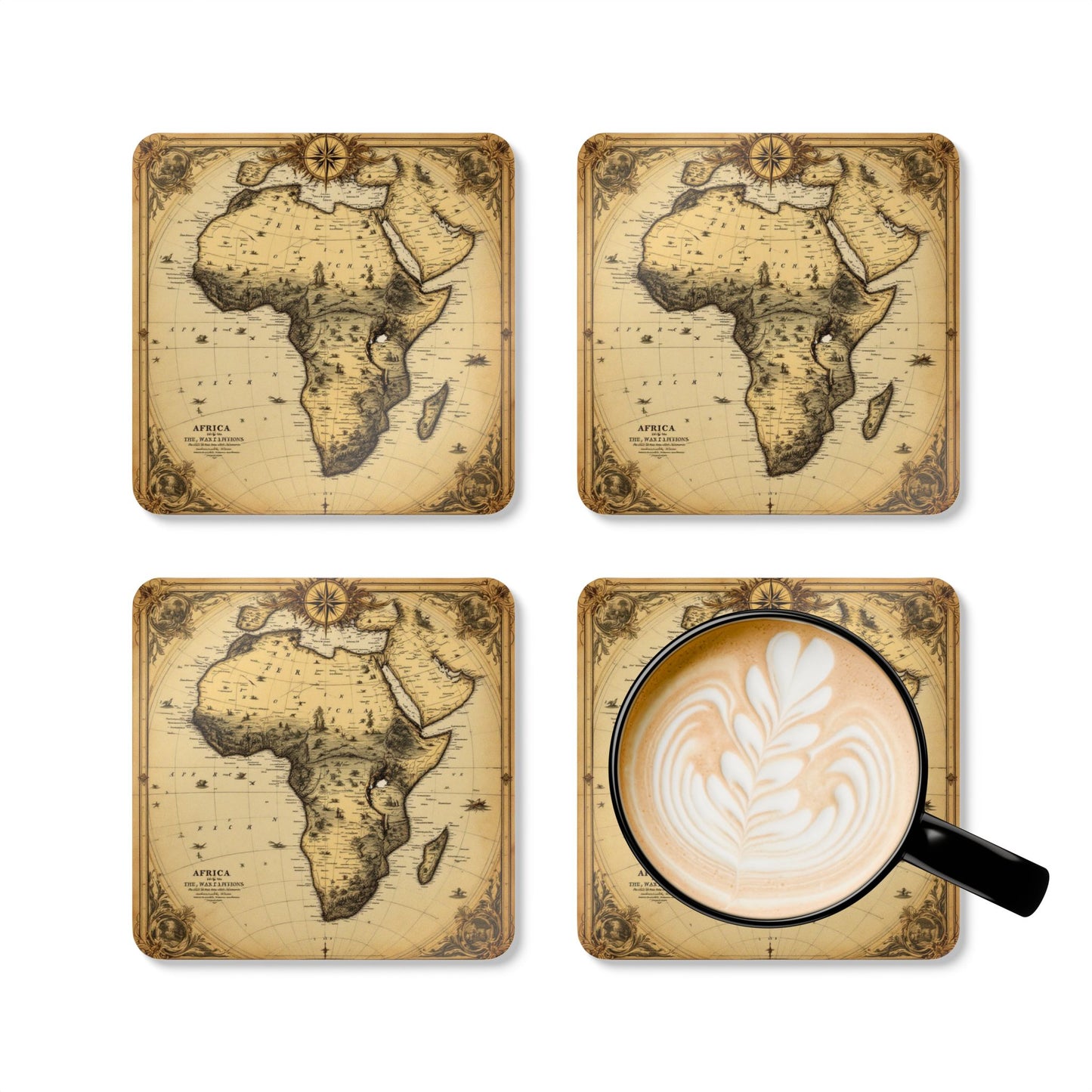 Coaster Set — Cartography Afrika I