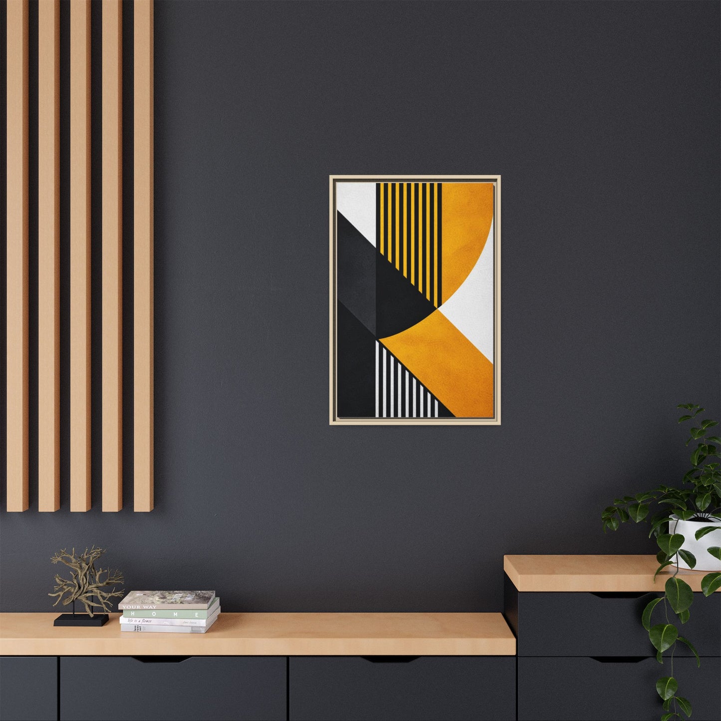 Framed Canvas Print — Afro Modern Geometric No. 2
