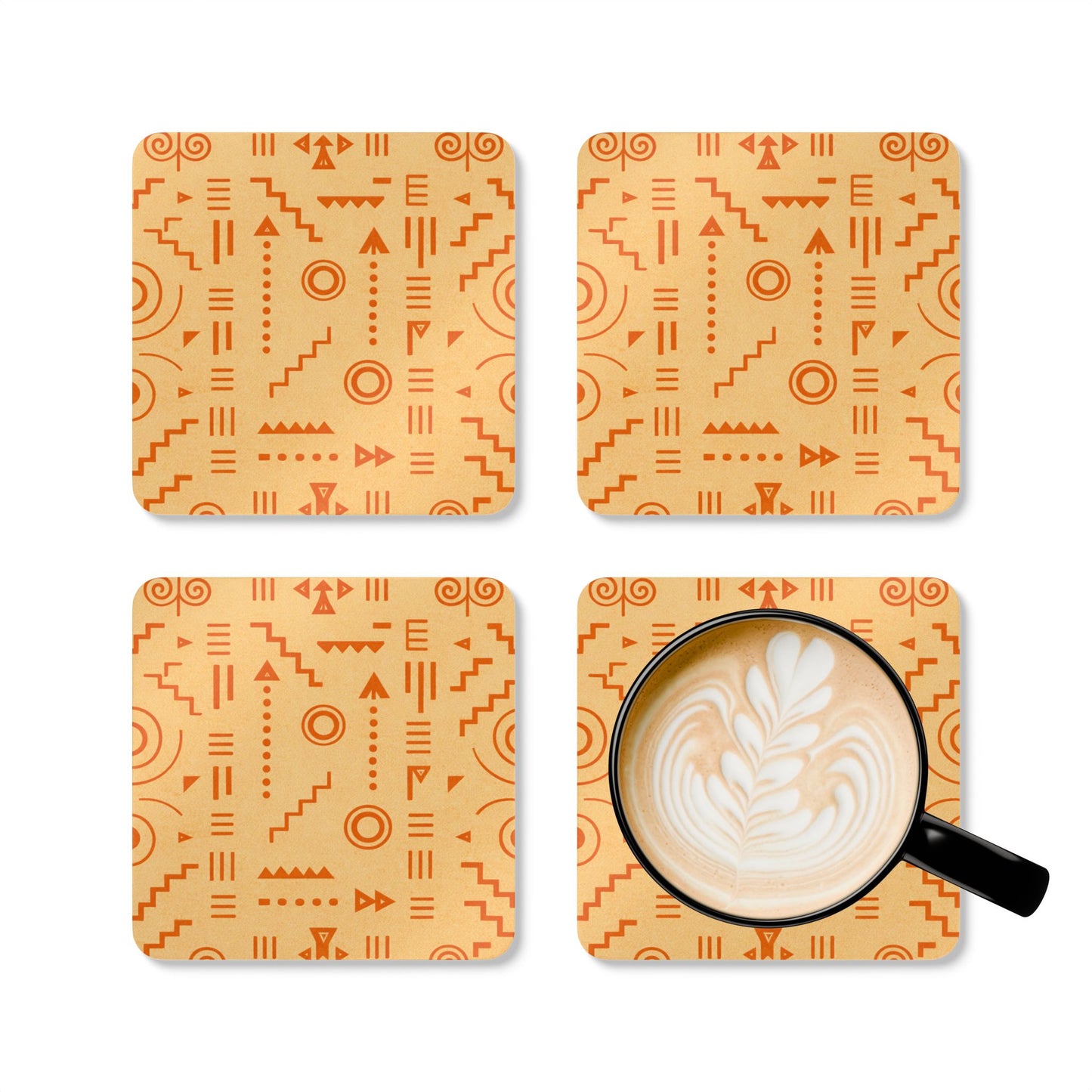 Coaster Set — Afro Orange I