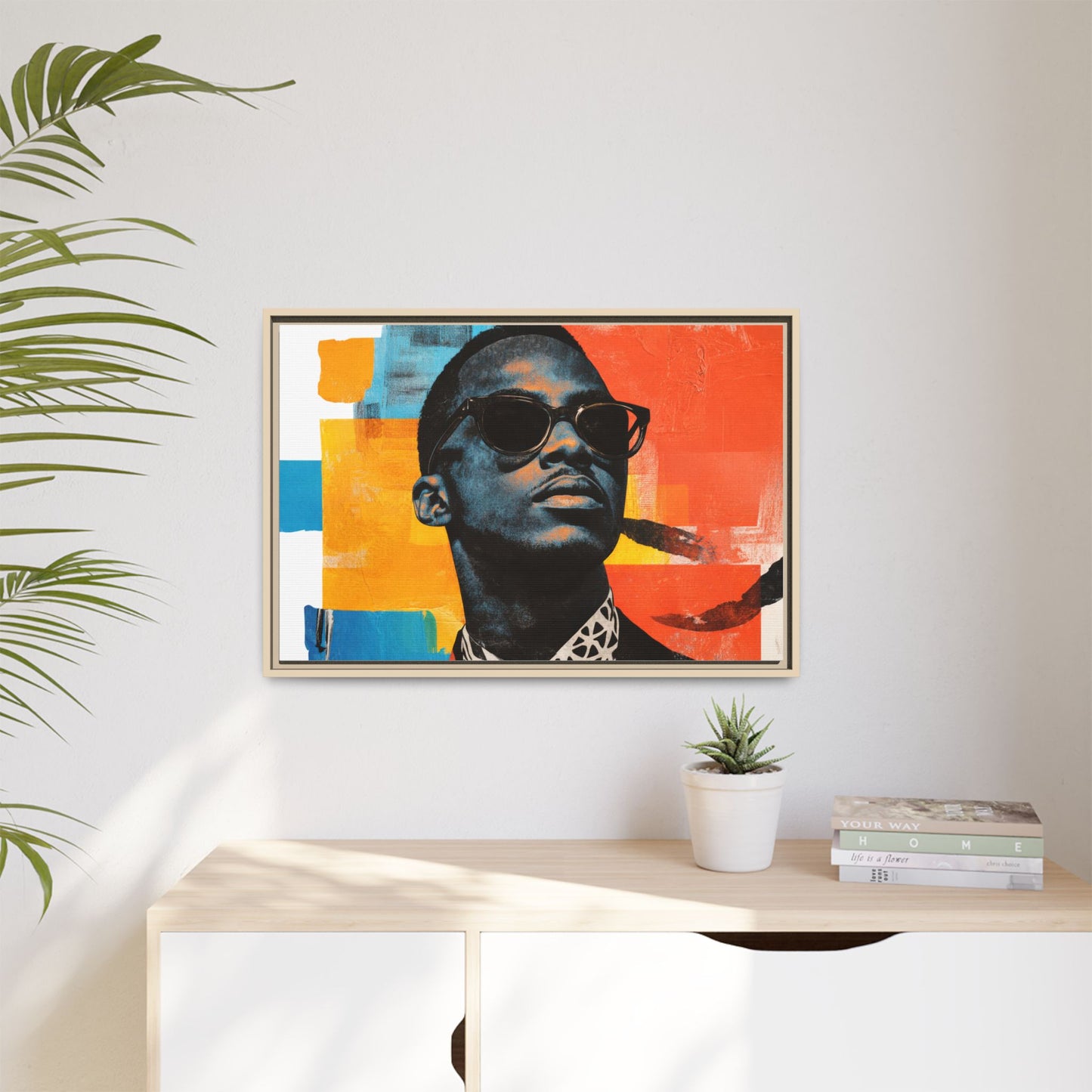 Framed Canvas Print — Jazzy Youth Portrait No. 3