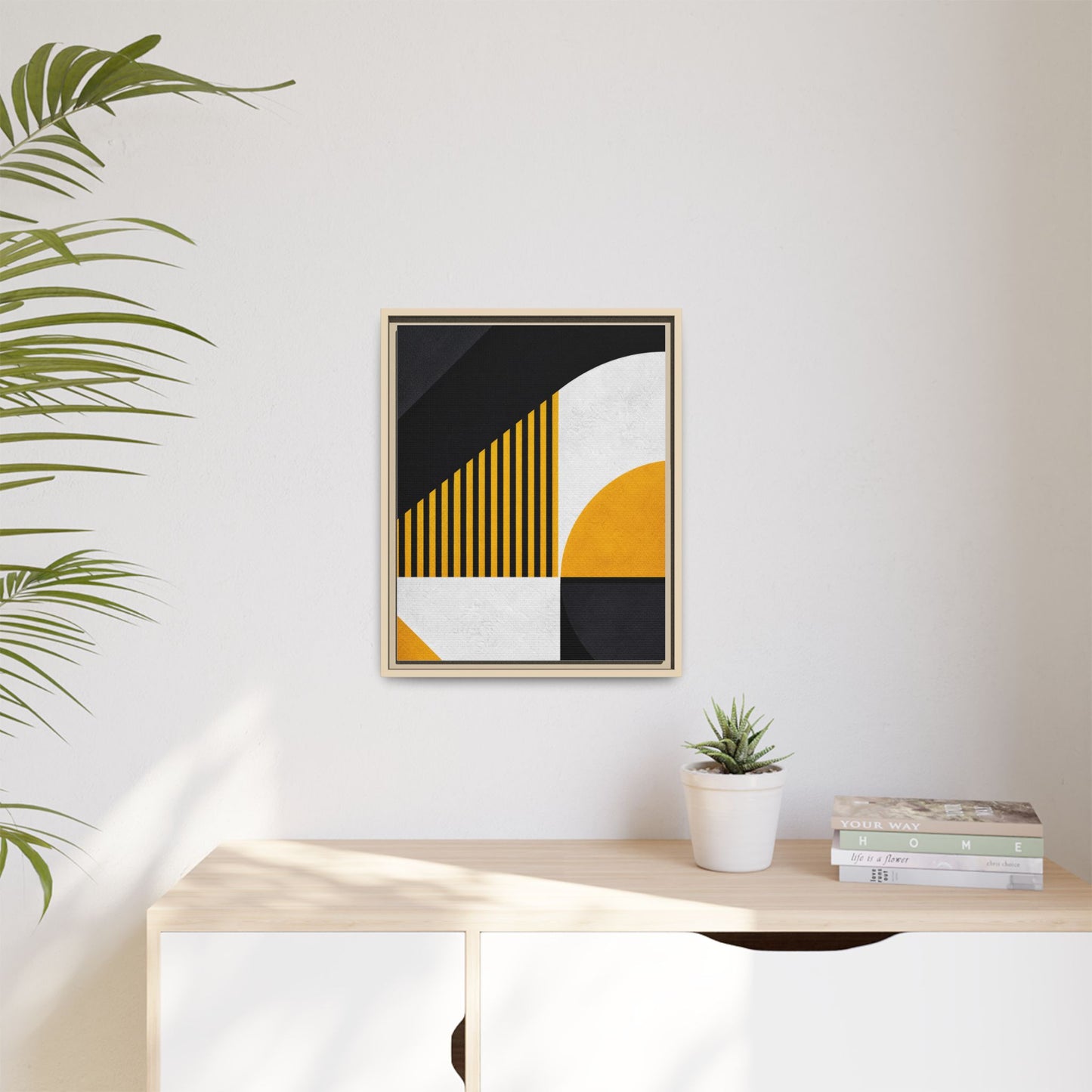 Framed Canvas Print — Afro Modern Geometric No. 4