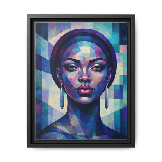 Framed Canvas Print — Blue Beauty 1