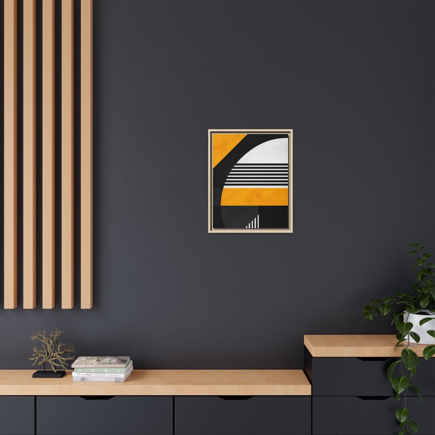 Framed Canvas Print — Afro Modern Geometric No. 3