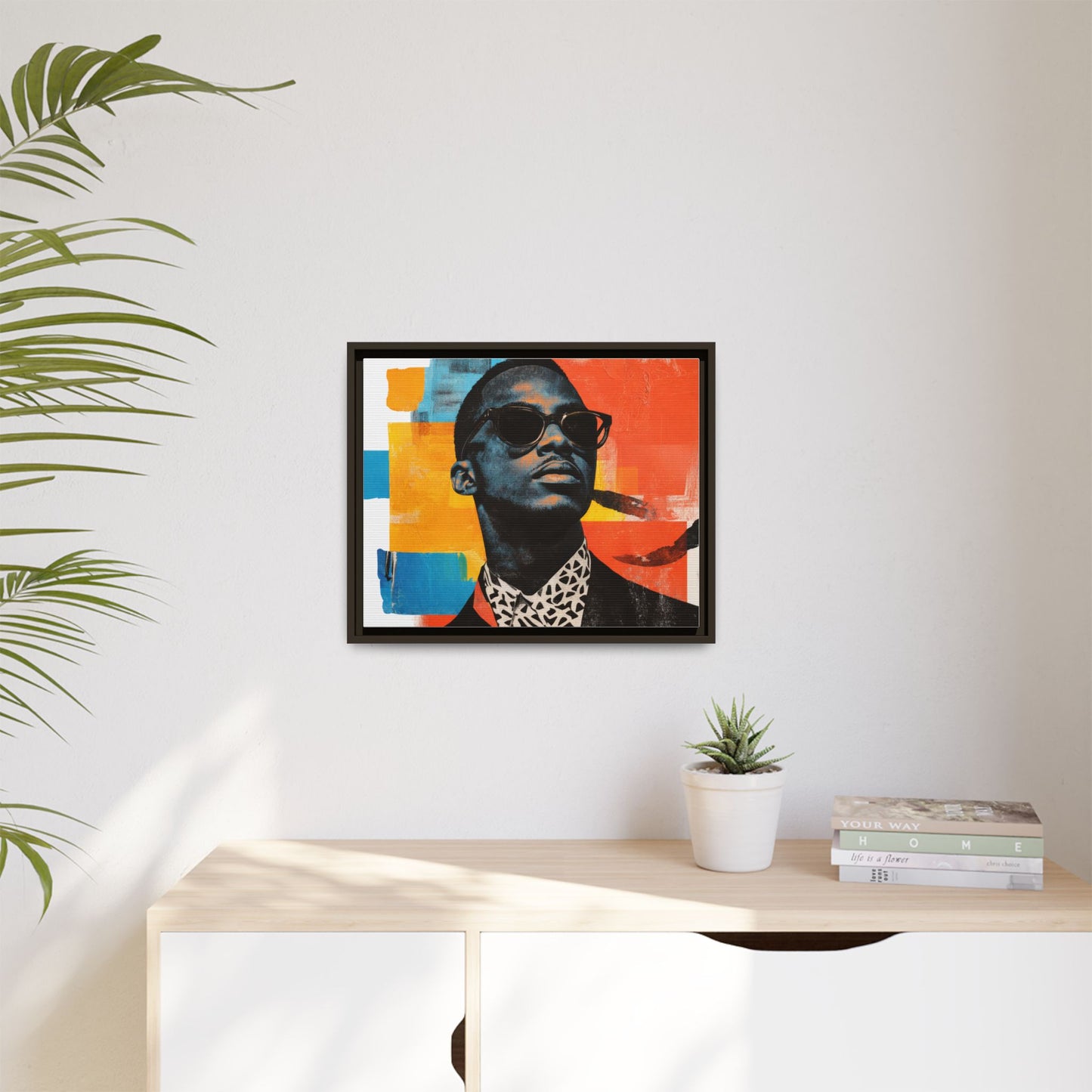 Framed Canvas Print — Jazzy Youth Portrait No. 3