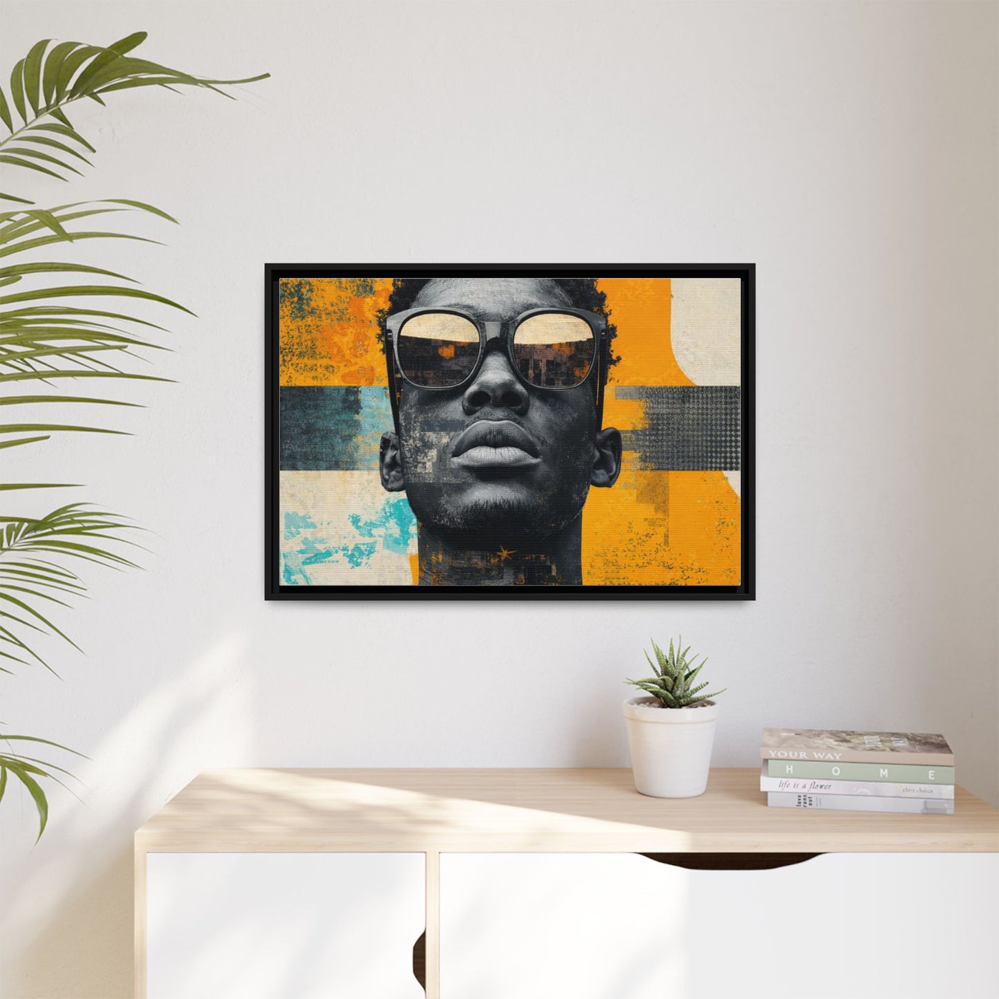 Framed Canvas Print — Jazzy Youth Portrait No. 5