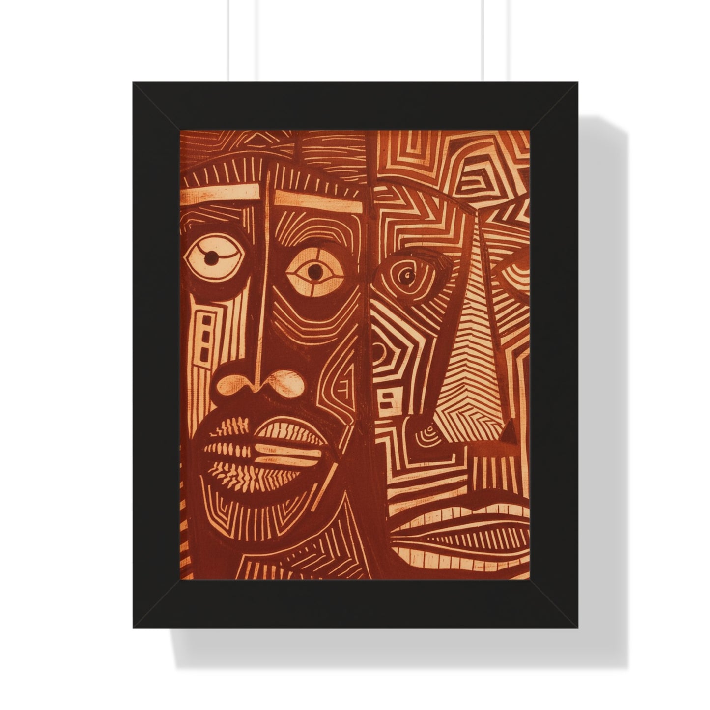 Framed Print — Abstract Faces No. 4