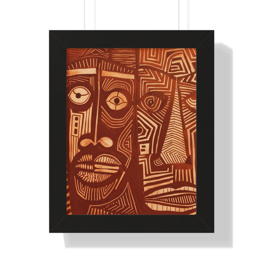 Framed Print — Abstract Faces No. 4