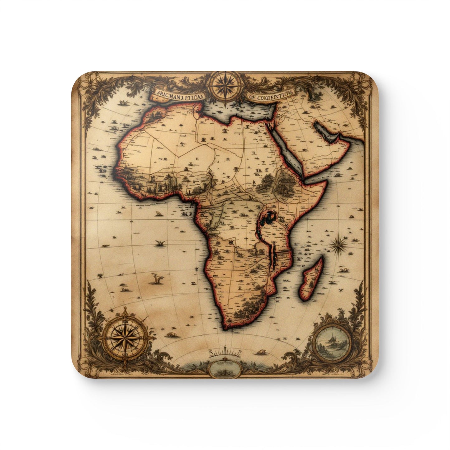 Coaster Set — Cartography Afrika II