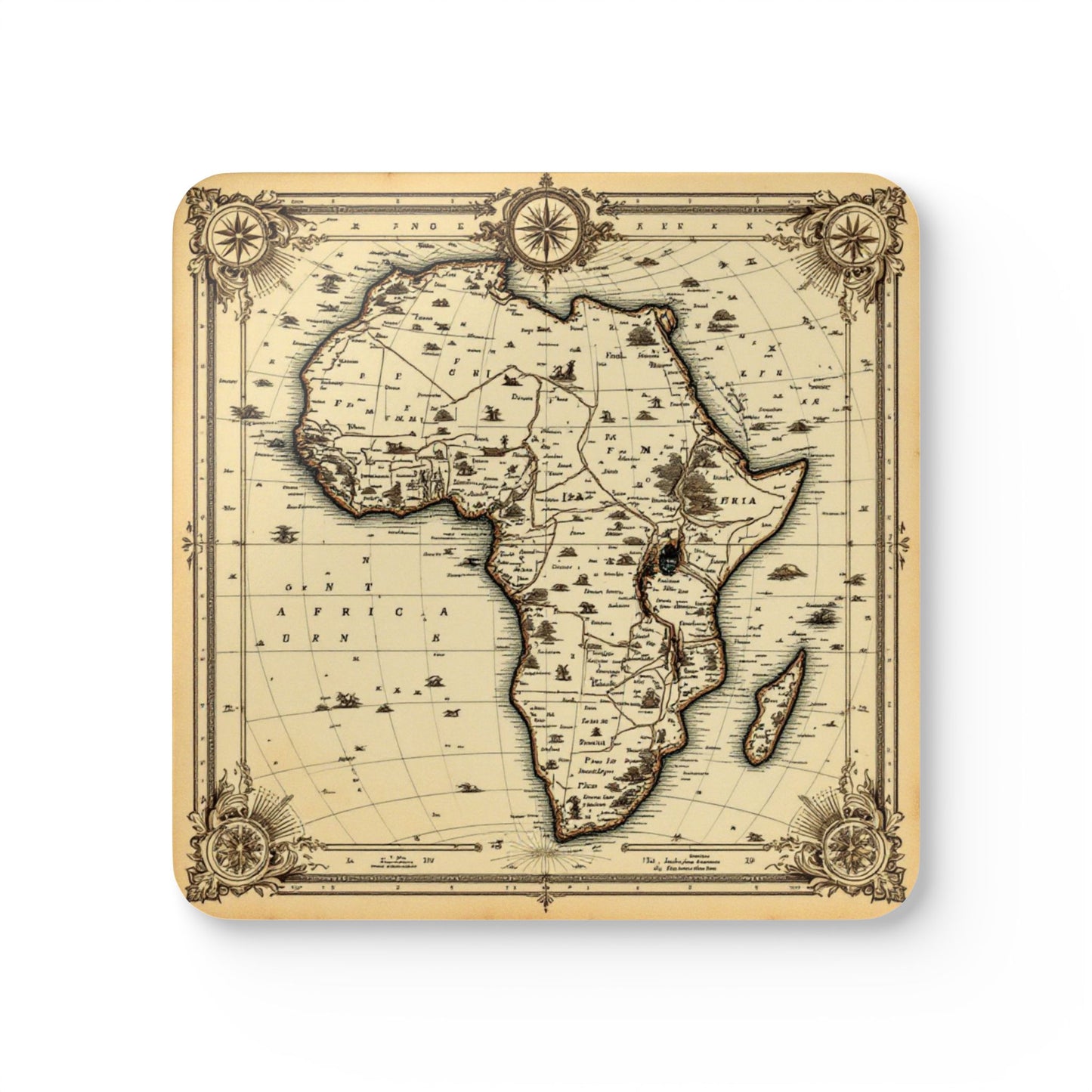 Coaster Set — Cartography Afrika III