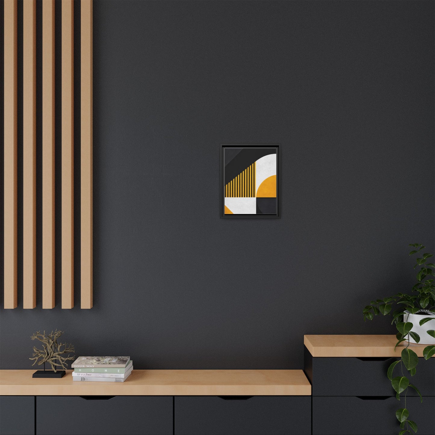 Framed Canvas Print — Afro Modern Geometric No. 4