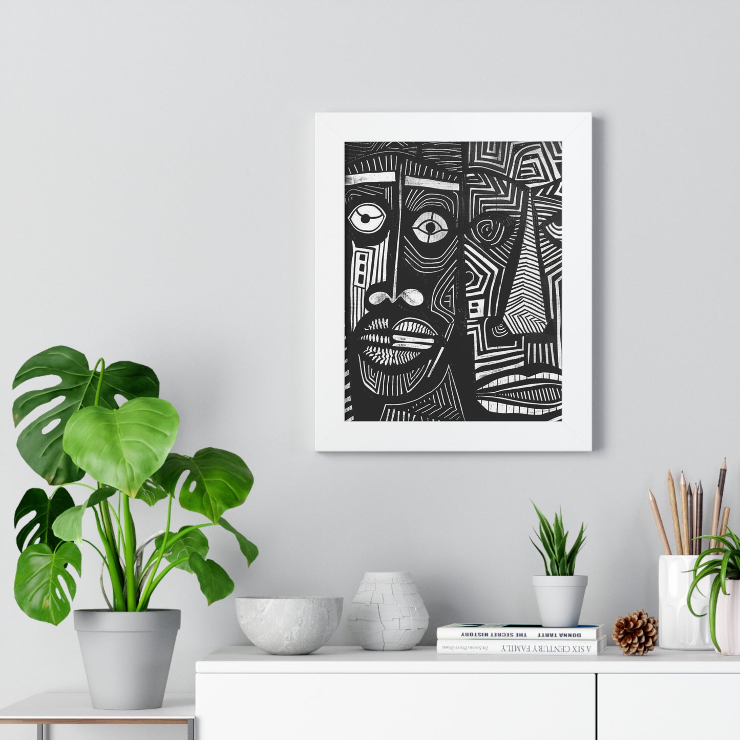 Framed Print — Abstract Faces No. 2