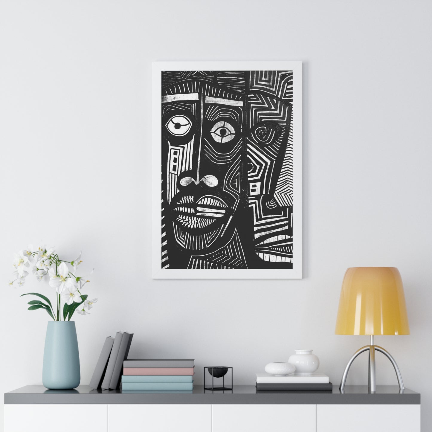 Framed Print — Abstract Faces No. 2