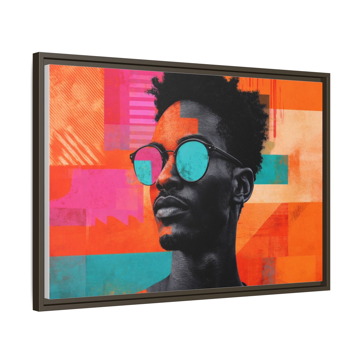 Framed Canvas Print — Jazzy Youth Portrait No. 4