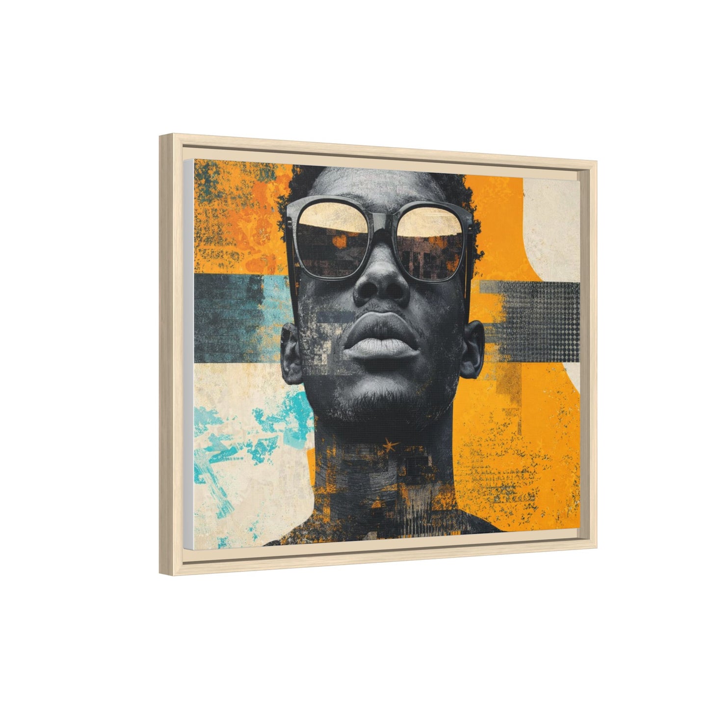 Framed Canvas Print — Jazzy Youth Portrait No. 5