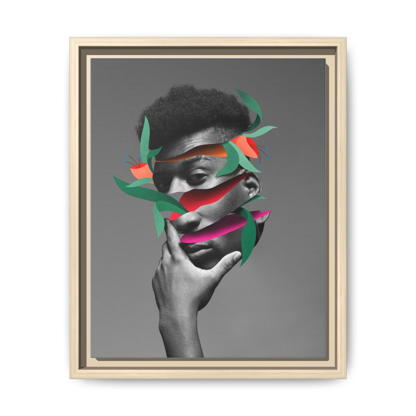 Framed Canvas Print — Psychadelic Man No. 2