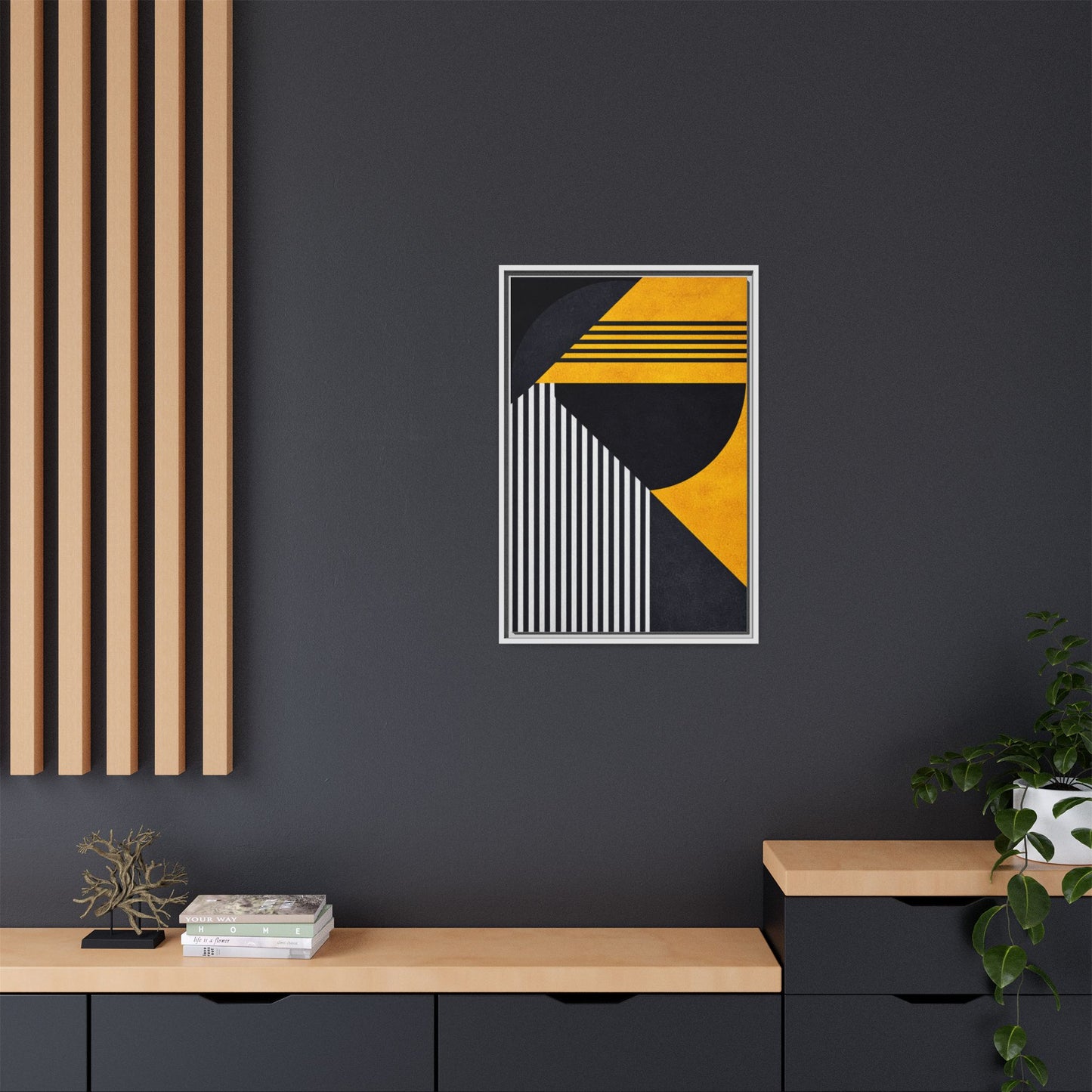 Framed Canvas Print — Afro Modern Geometric No. 1