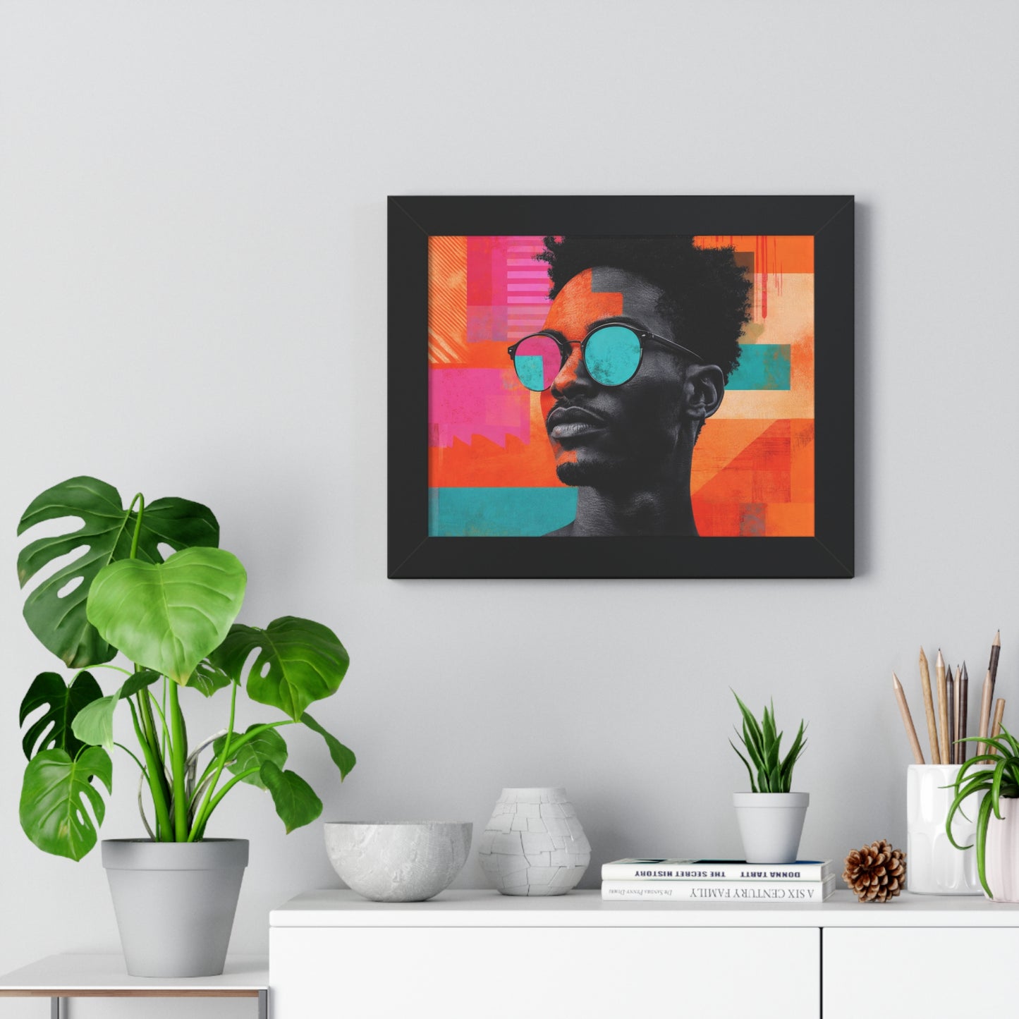 Framed Art Print – Jazzy Youth Portrait No. 4
