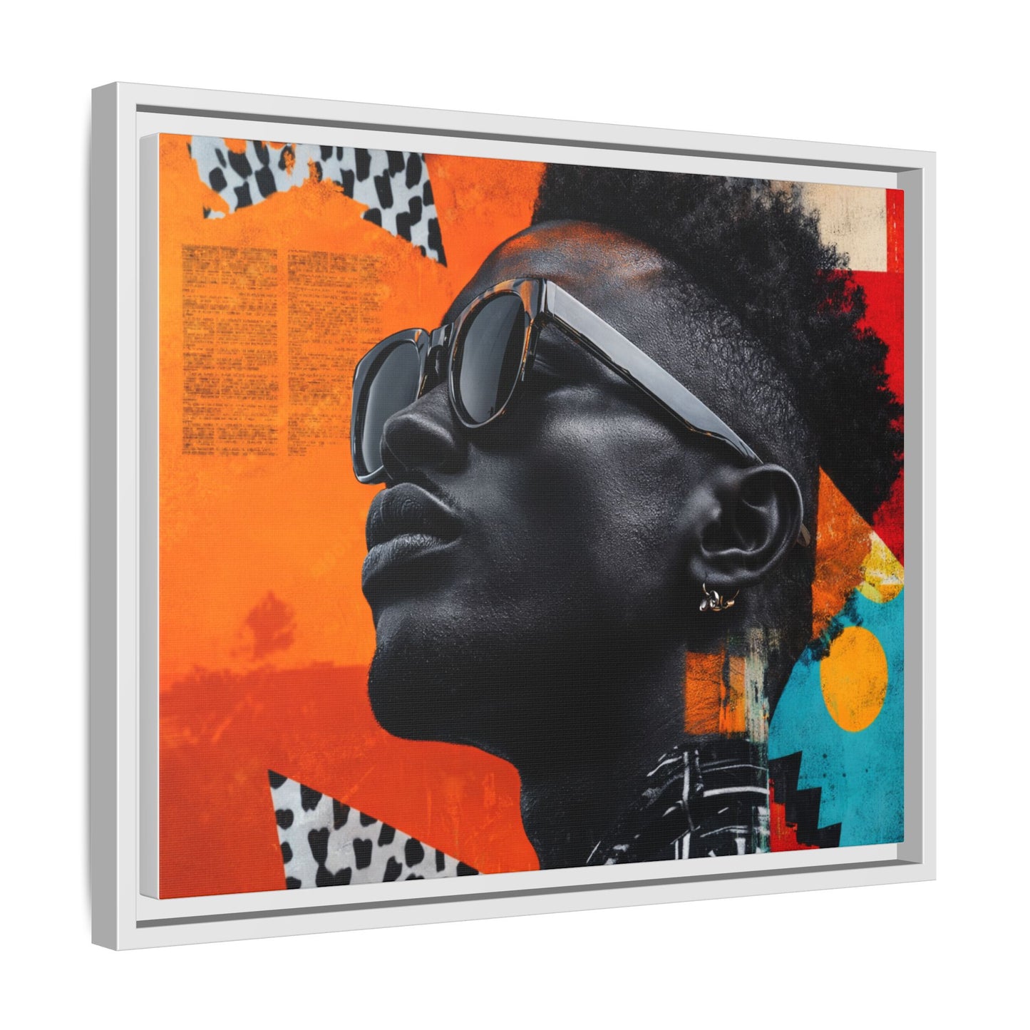 Framed Canvas Print — Jazzy Youth Portrait No. 6
