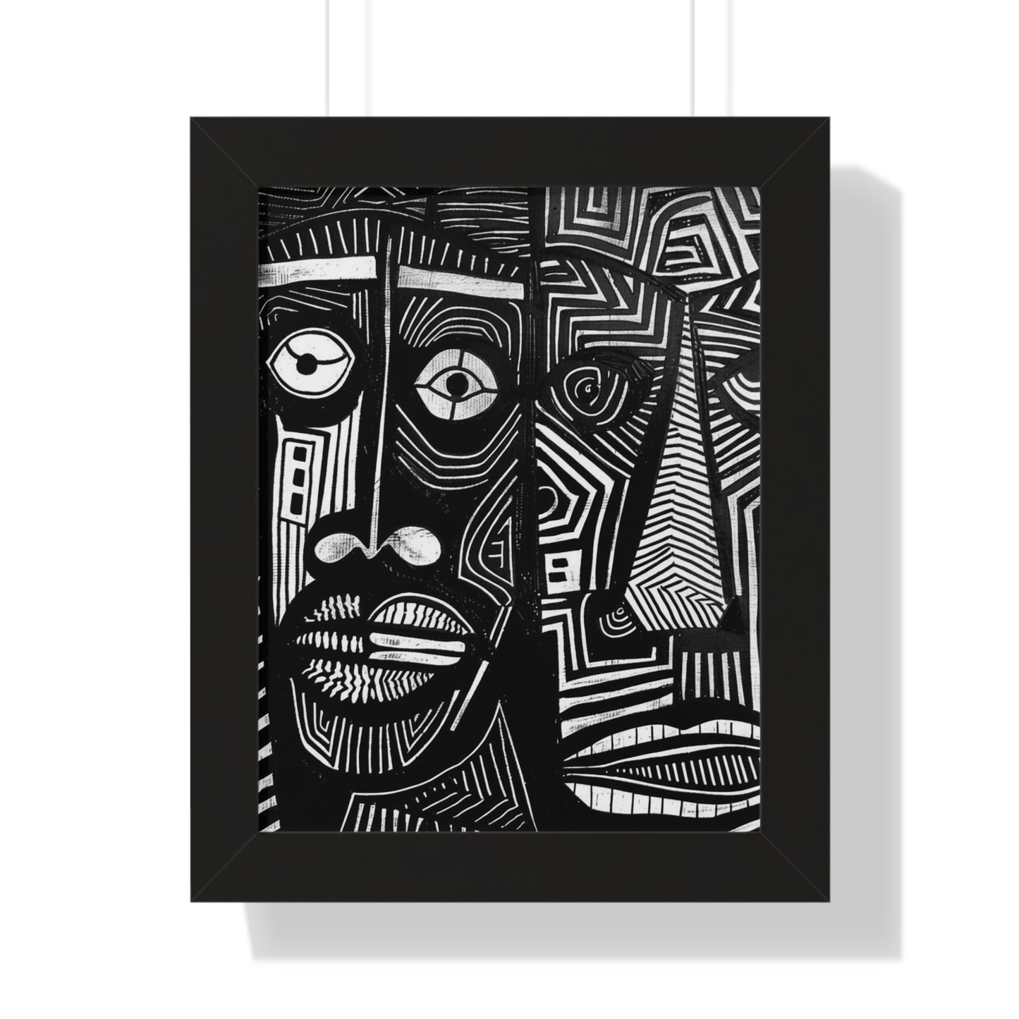 Framed Print — Abstract Faces No. 2