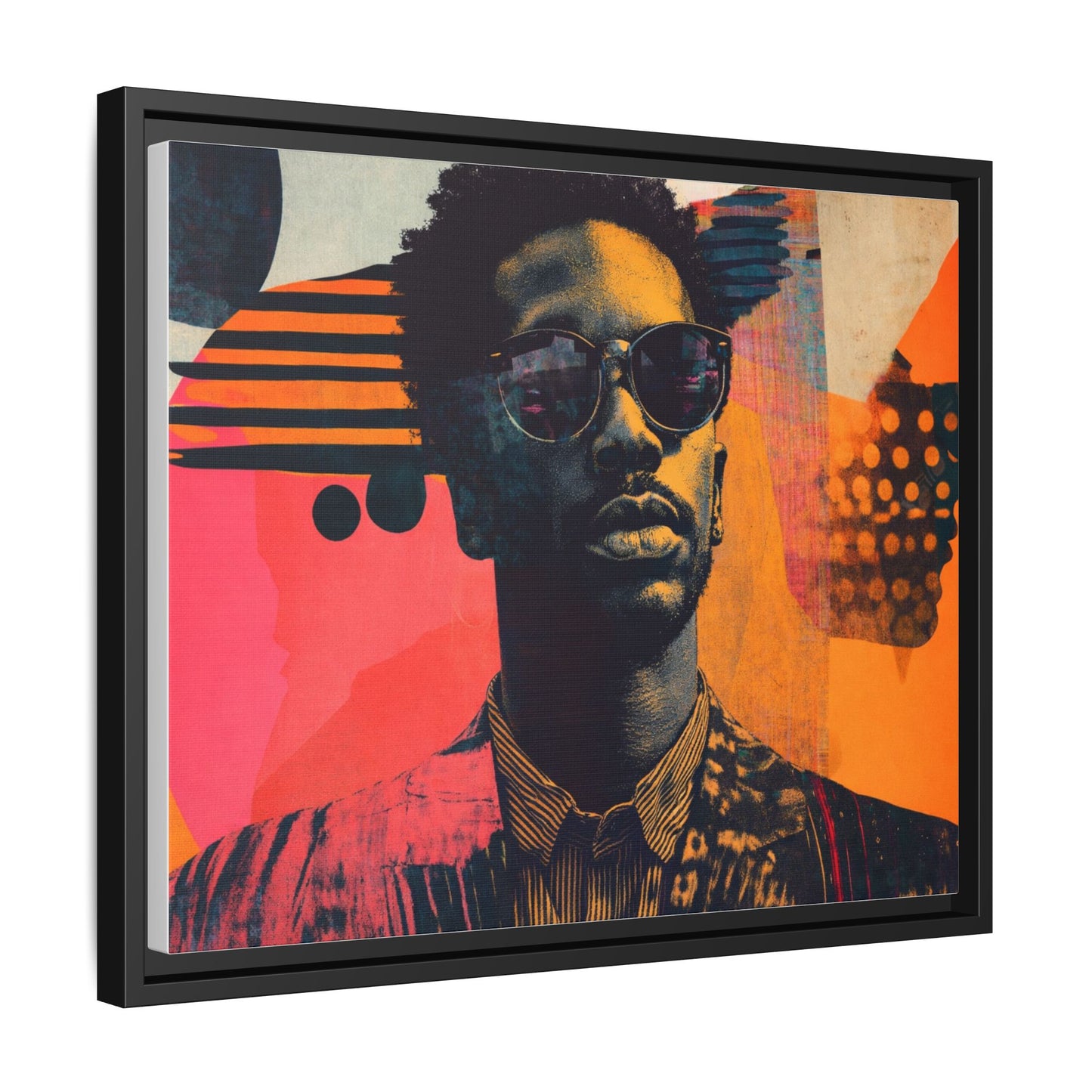 Framed Canvas Print — Jazzy Youth Portrait No. 8