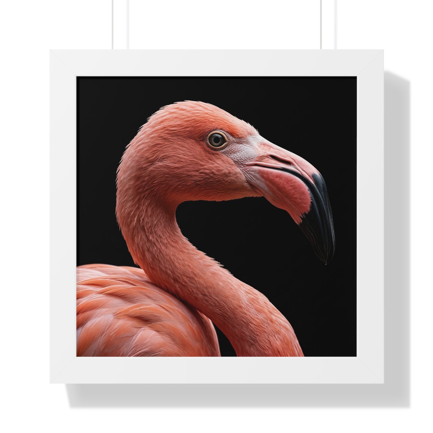 Framed Art Print – Flamingo In Colour