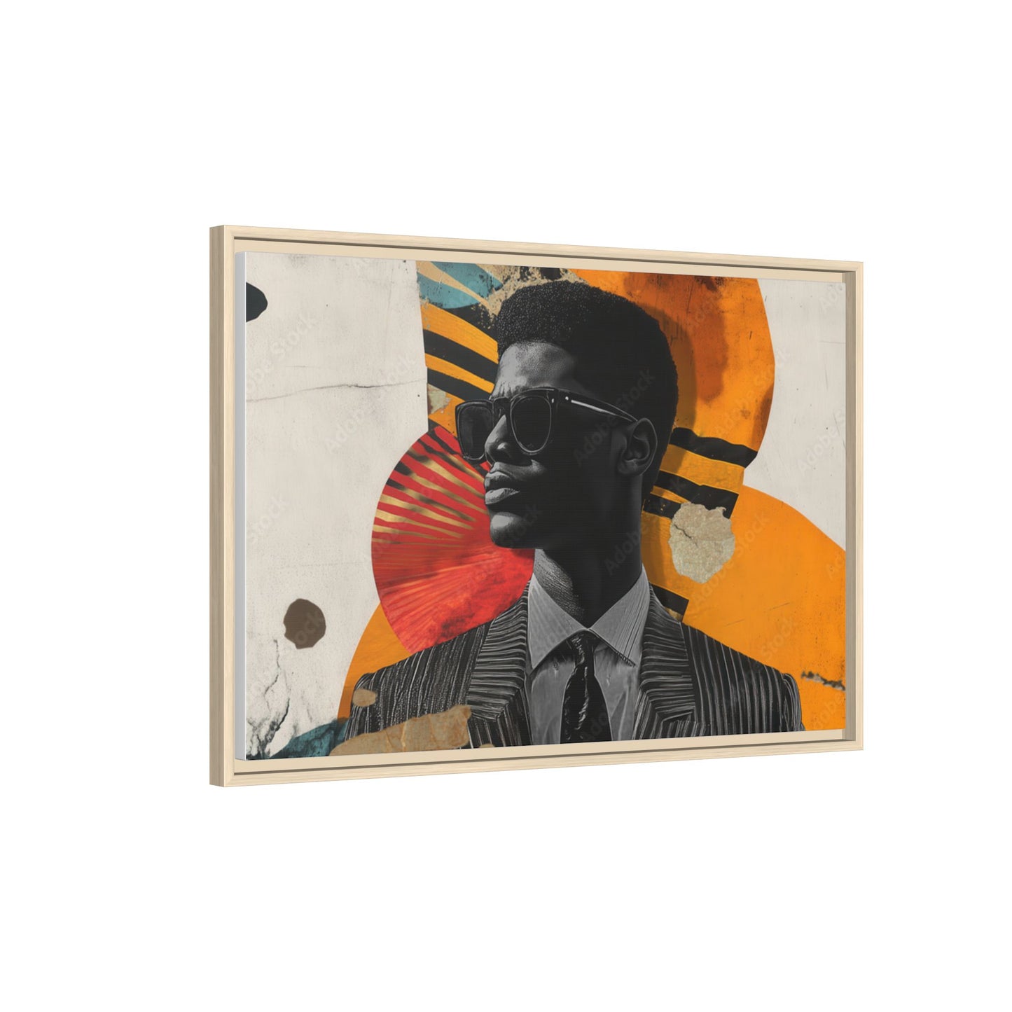Framed Canvas Print — Jazzy Youth Portrait No. 2