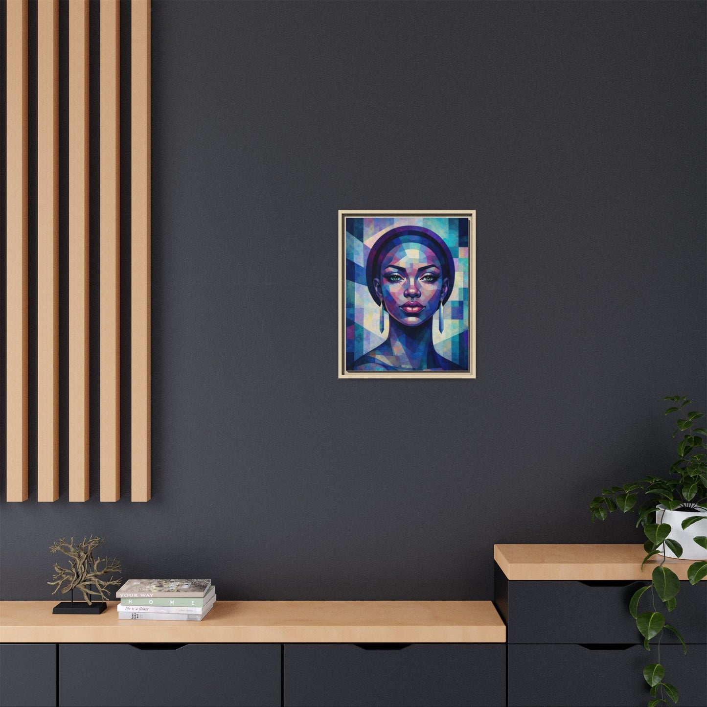 Framed Canvas Print — Blue Beauty 1