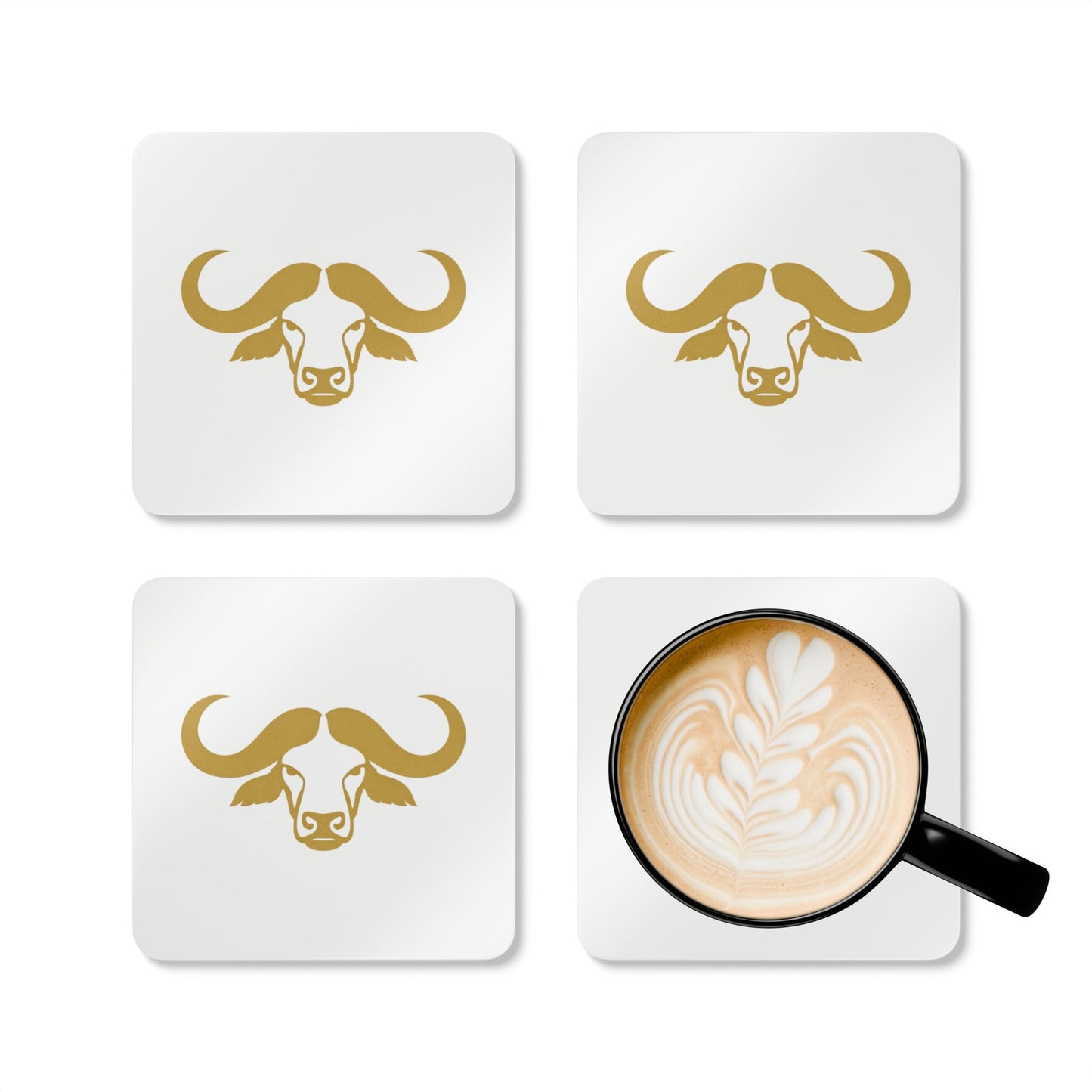Cork Coaster Set — Cape Buffalo