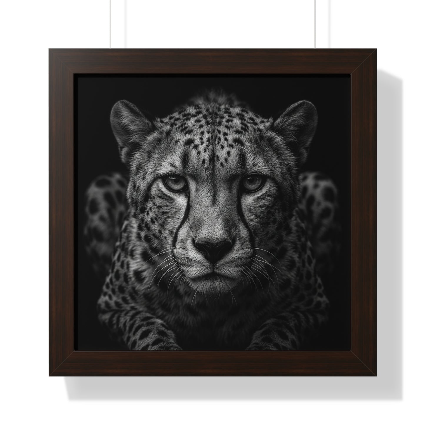 Framed Art Print – Cheetah In Black