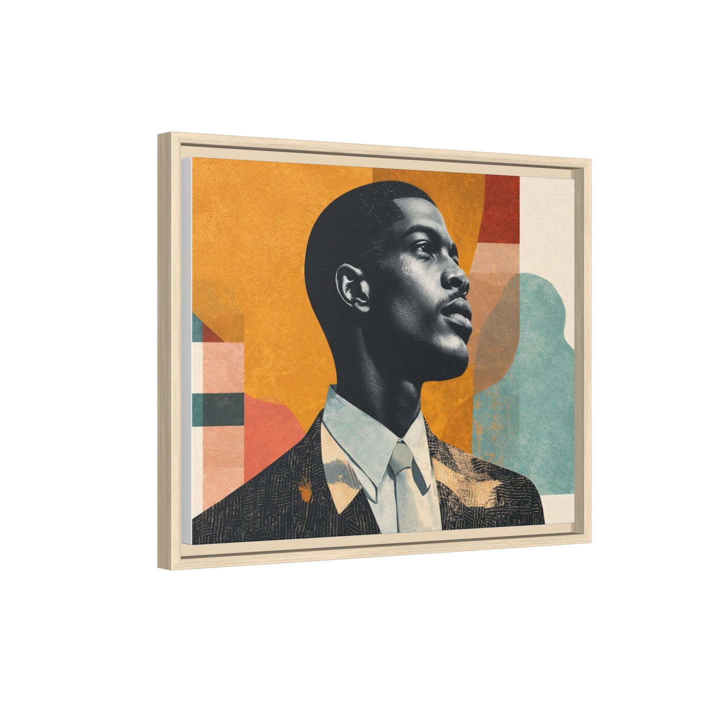 Framed Canvas Print — Jazzy Youth Portrait No. 1