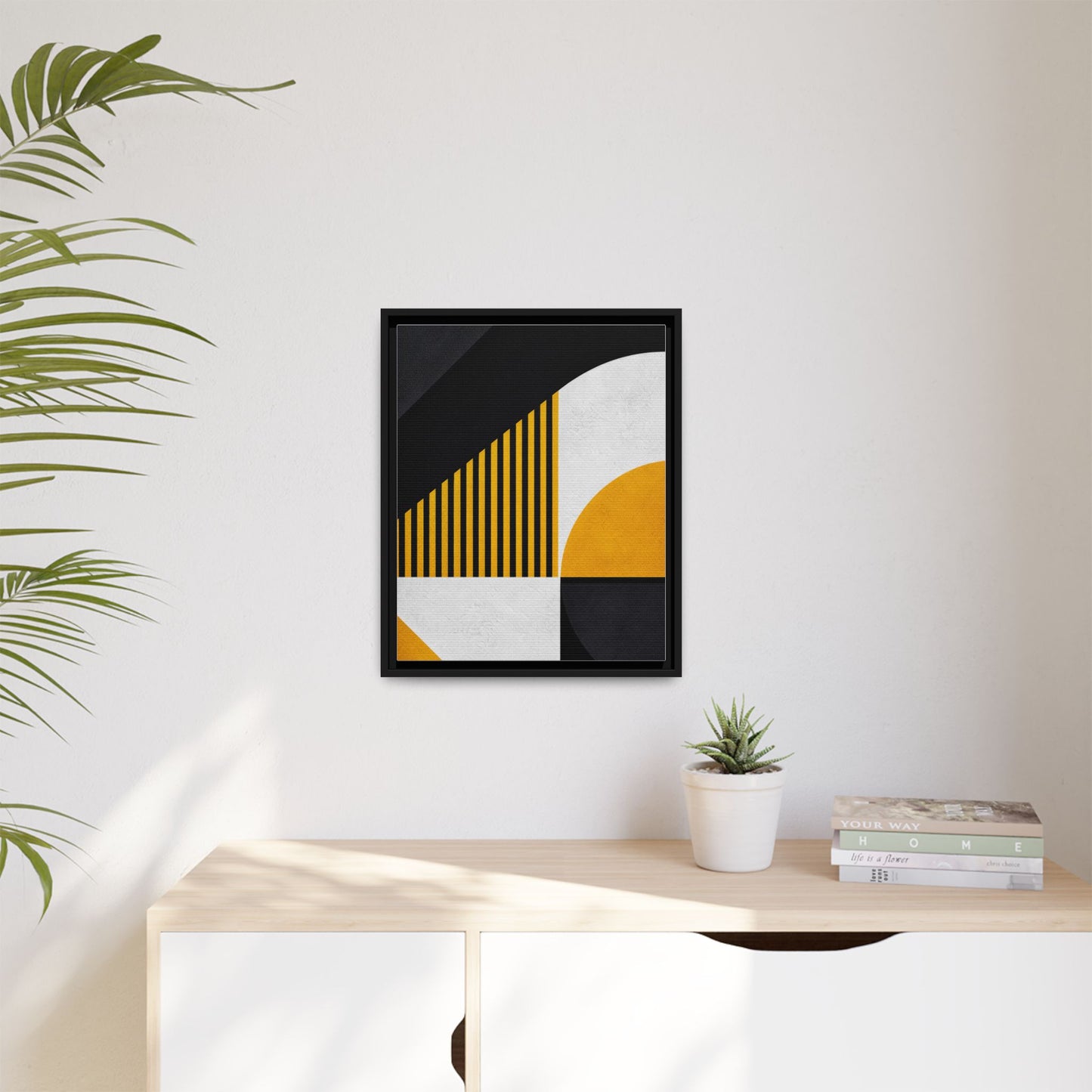 Framed Canvas Print — Afro Modern Geometric No. 4