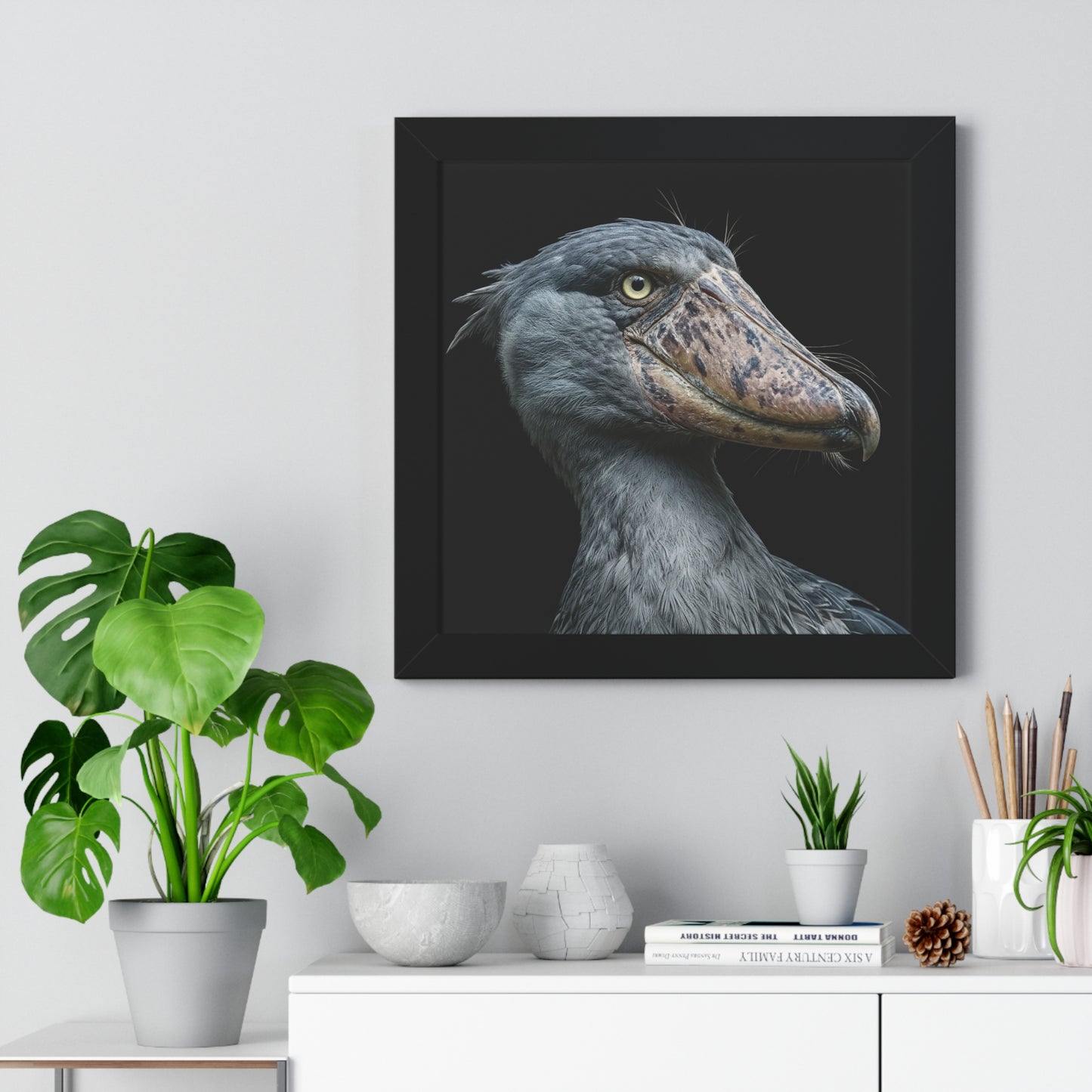 Framed Art Print – Shoebill Stork In Colour
