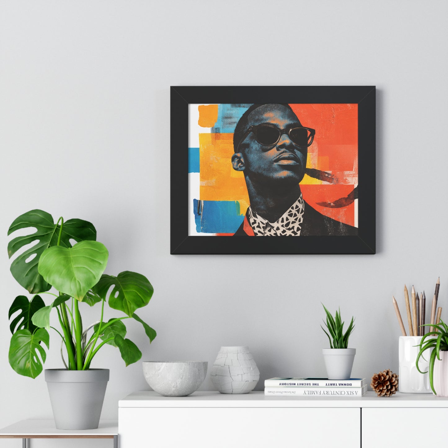 Framed Art Print – Jazzy Youth Portrait No. 3