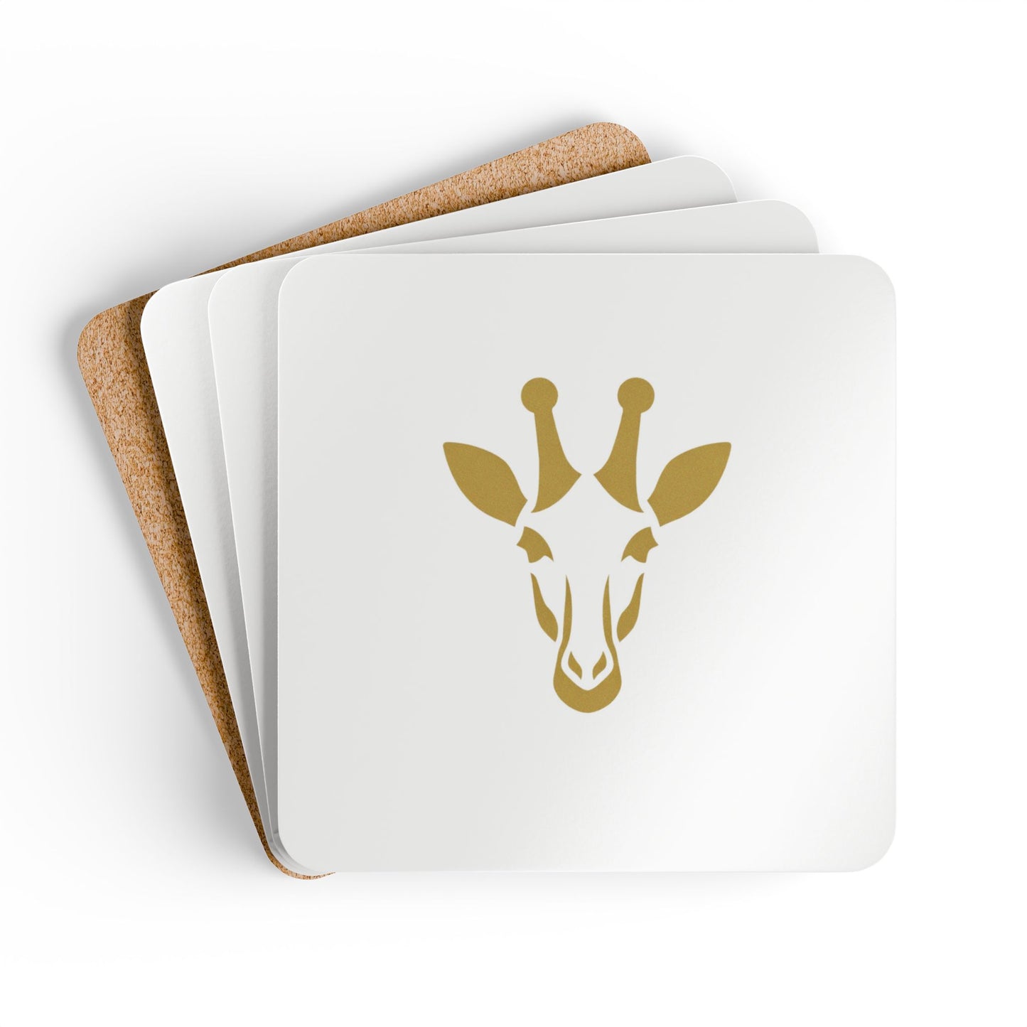 Cork Coaster Set — Giraffe