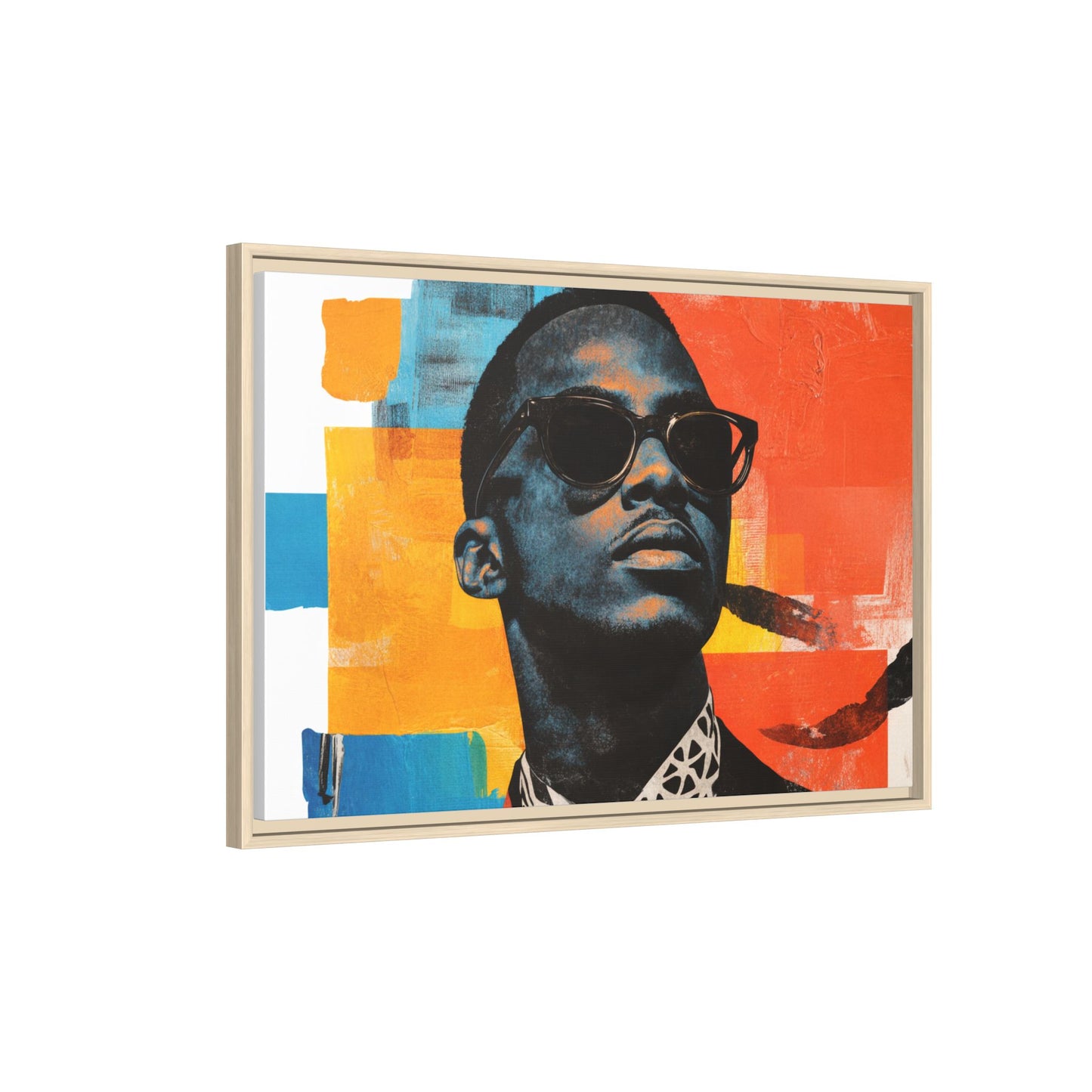 Framed Canvas Print — Jazzy Youth Portrait No. 3