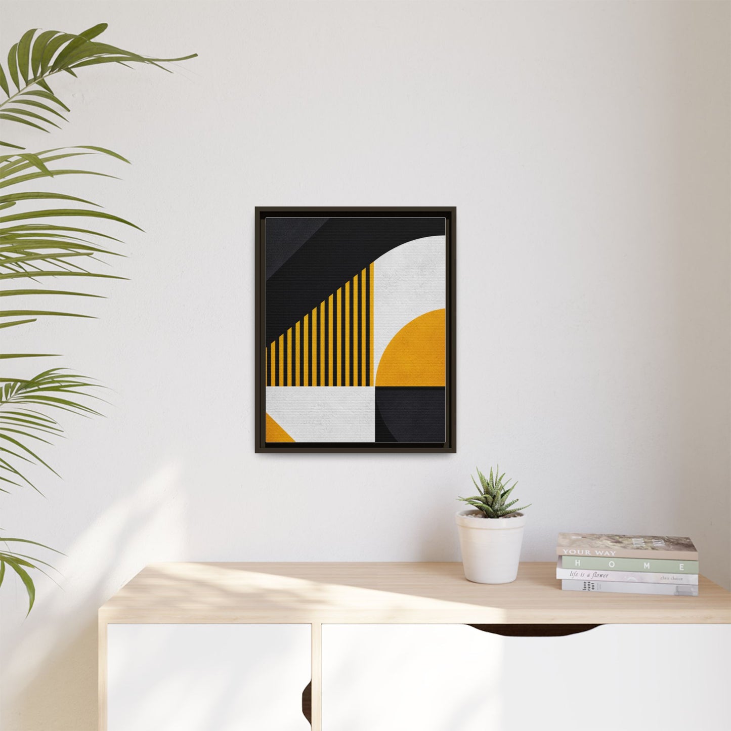 Framed Canvas Print — Afro Modern Geometric No. 4