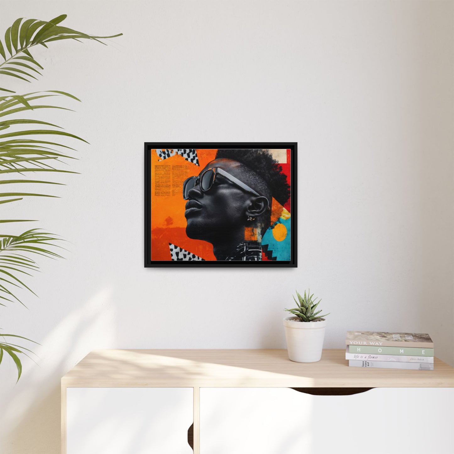 Framed Canvas Print — Jazzy Youth Portrait No. 6