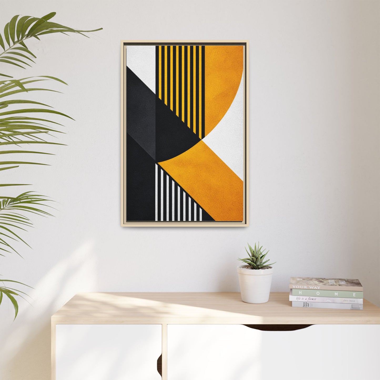 Framed Canvas Print — Afro Modern Geometric No. 2