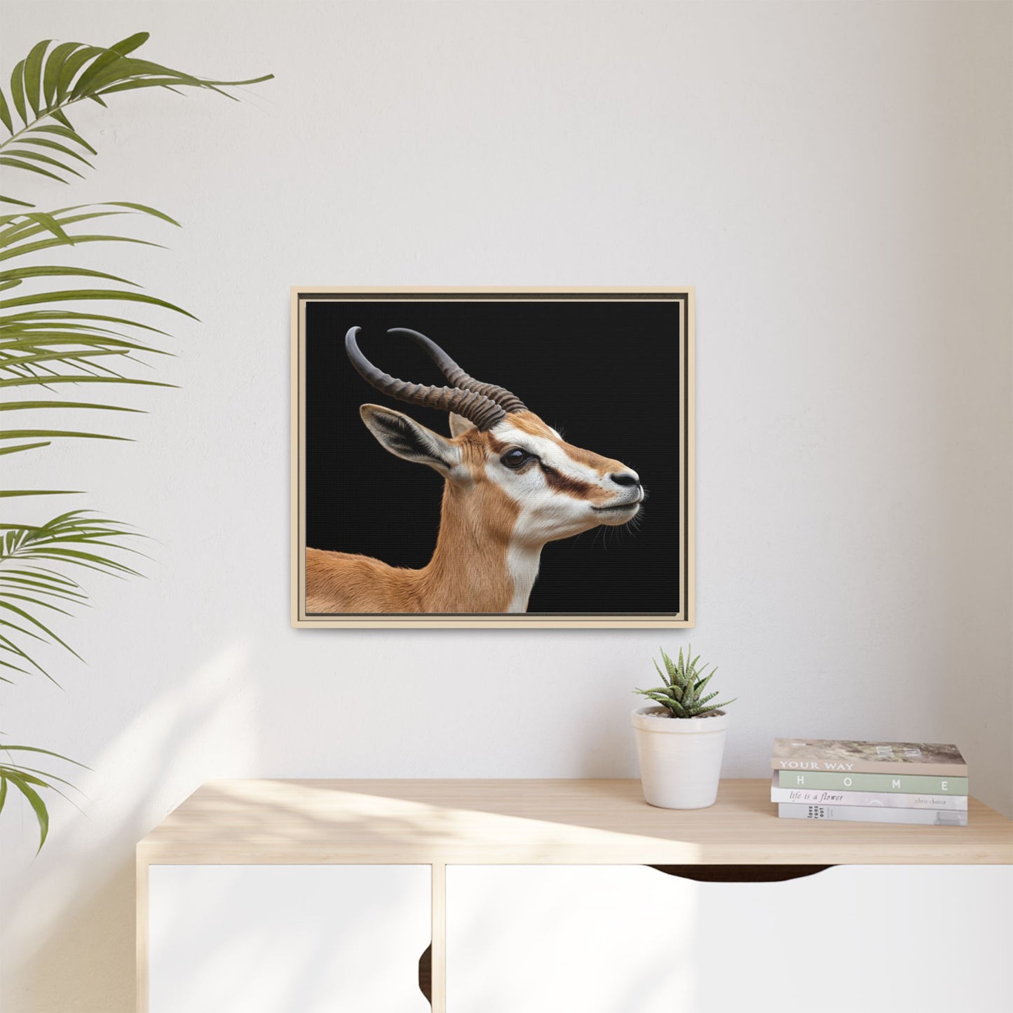 Framed Canvas Print — Afrikan Springbok In Colour