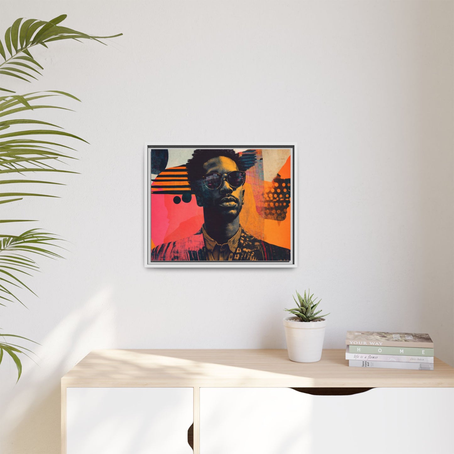 Framed Canvas Print — Jazzy Youth Portrait No. 8