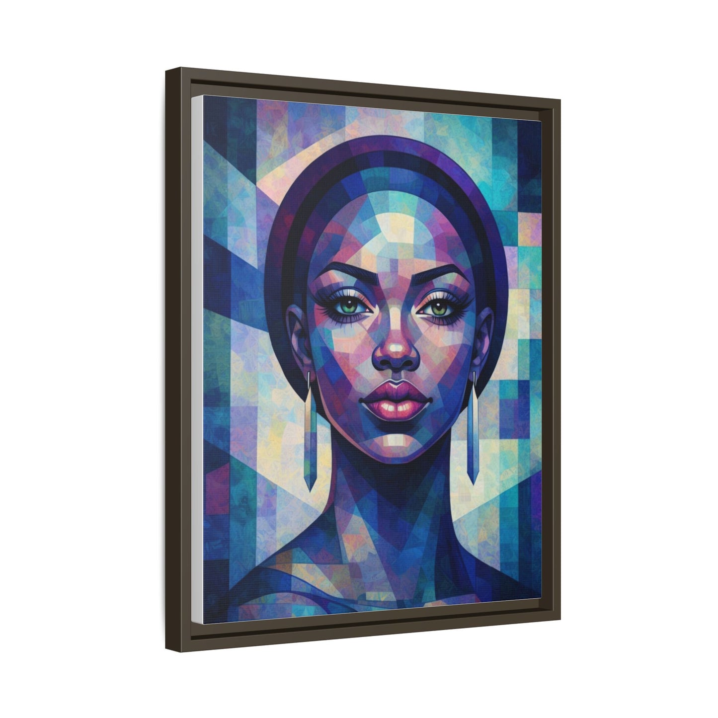 Framed Canvas Print — Blue Beauty 1