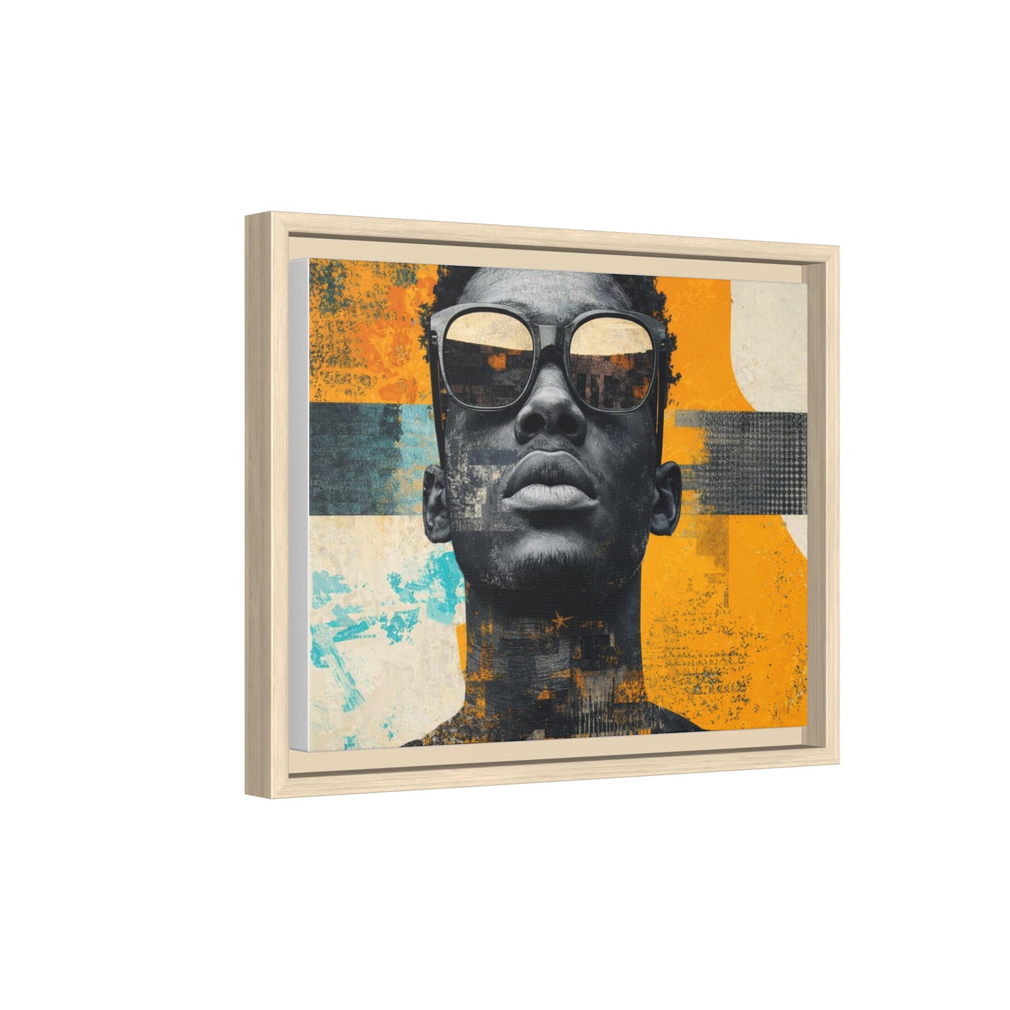 Framed Canvas Print — Jazzy Youth Portrait No. 5